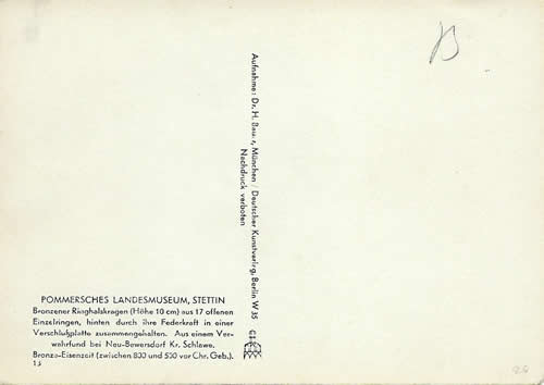 reverse of  Postcard Hilde Lotz-Bauer