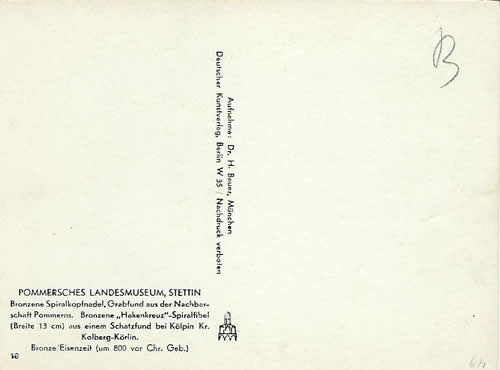 reverse of  Postcard Hilde Lotz-Bauer